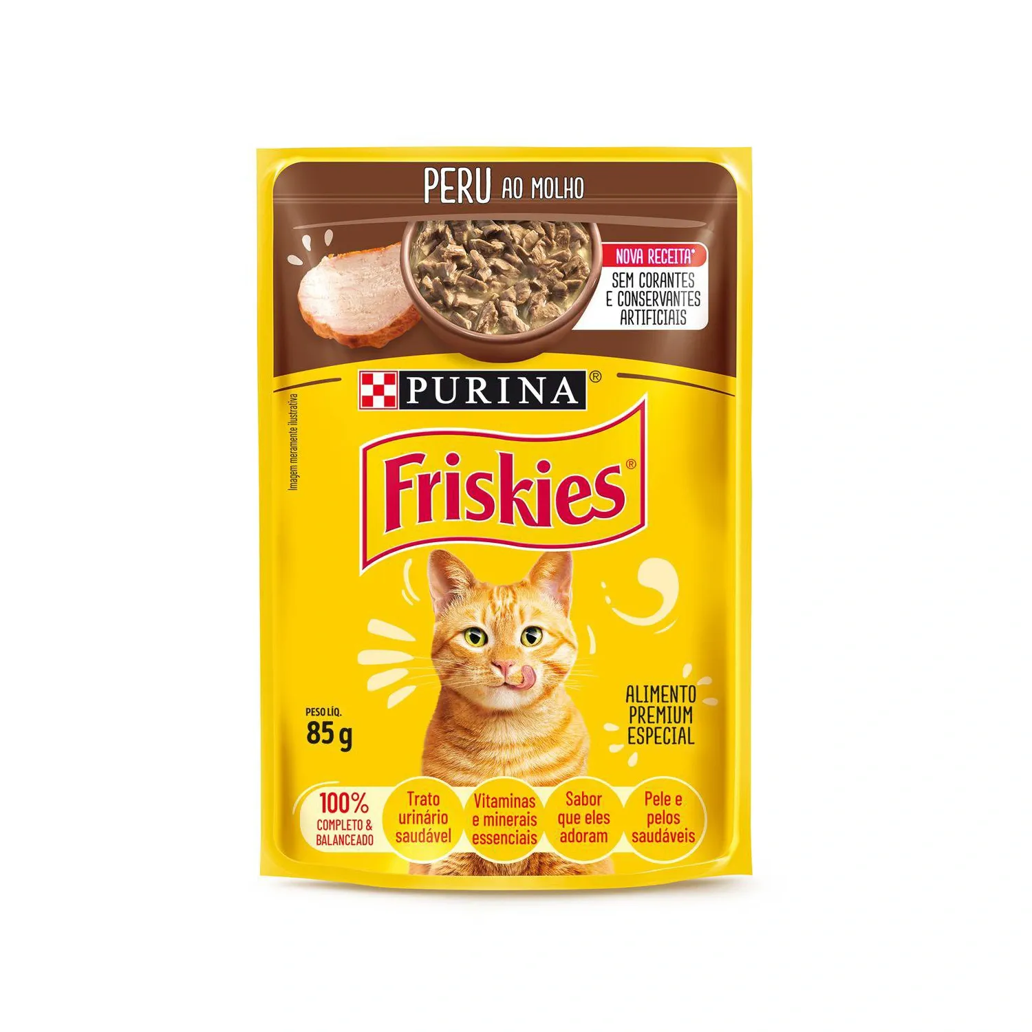 Ração Úmida Friskies Gatos Adultos Peru ao Molho
